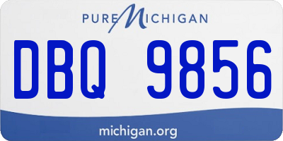 MI license plate DBQ9856