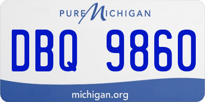 MI license plate DBQ9860