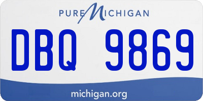 MI license plate DBQ9869