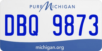 MI license plate DBQ9873