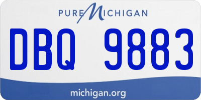 MI license plate DBQ9883
