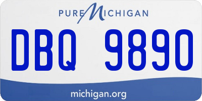 MI license plate DBQ9890