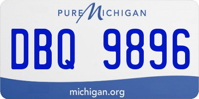 MI license plate DBQ9896