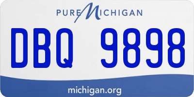 MI license plate DBQ9898