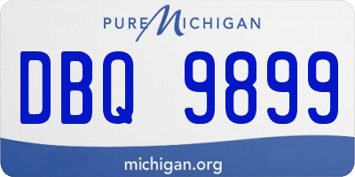 MI license plate DBQ9899