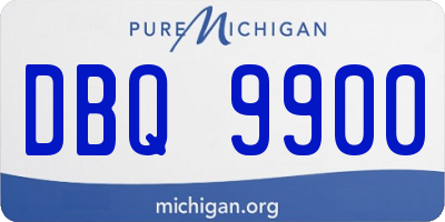 MI license plate DBQ9900