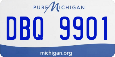 MI license plate DBQ9901