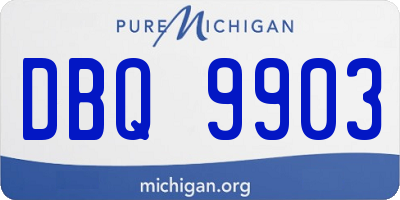MI license plate DBQ9903