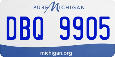 MI license plate DBQ9905