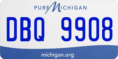 MI license plate DBQ9908