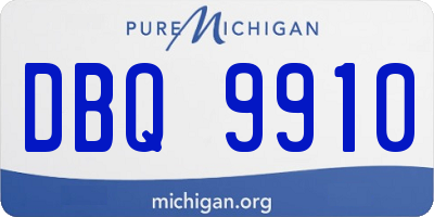 MI license plate DBQ9910