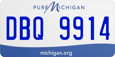 MI license plate DBQ9914