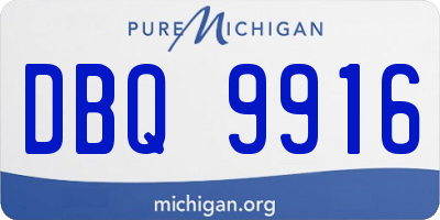 MI license plate DBQ9916