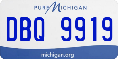 MI license plate DBQ9919