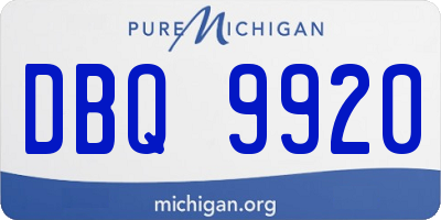 MI license plate DBQ9920