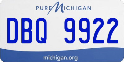 MI license plate DBQ9922