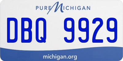 MI license plate DBQ9929