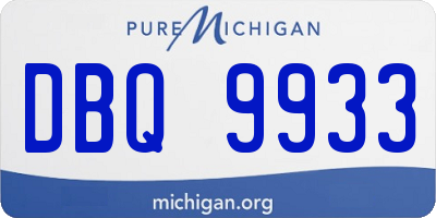 MI license plate DBQ9933