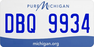 MI license plate DBQ9934