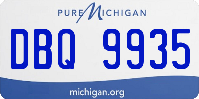 MI license plate DBQ9935