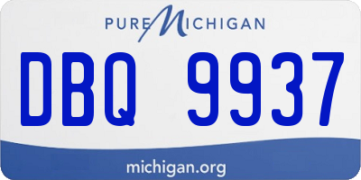 MI license plate DBQ9937