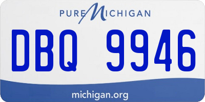 MI license plate DBQ9946