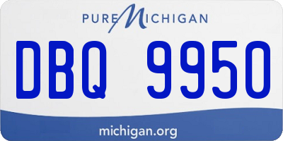 MI license plate DBQ9950