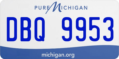 MI license plate DBQ9953