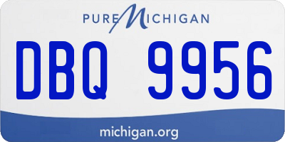 MI license plate DBQ9956