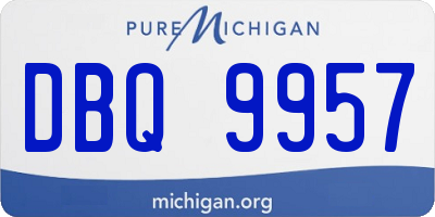 MI license plate DBQ9957