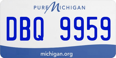 MI license plate DBQ9959