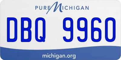 MI license plate DBQ9960