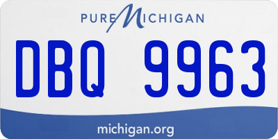 MI license plate DBQ9963