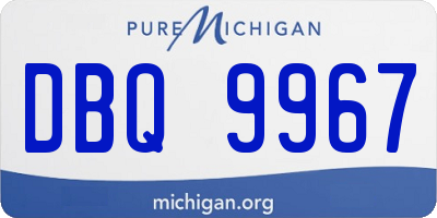 MI license plate DBQ9967