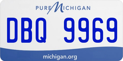 MI license plate DBQ9969