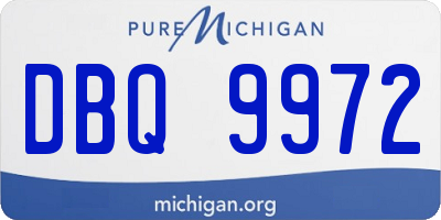 MI license plate DBQ9972