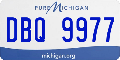 MI license plate DBQ9977