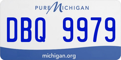MI license plate DBQ9979