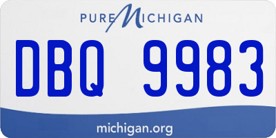 MI license plate DBQ9983