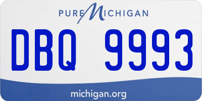 MI license plate DBQ9993