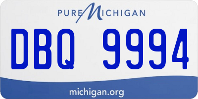 MI license plate DBQ9994