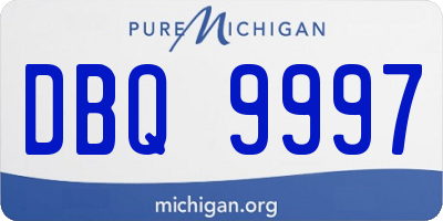 MI license plate DBQ9997