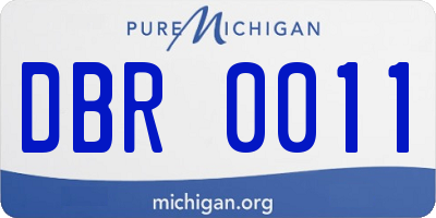 MI license plate DBR0011