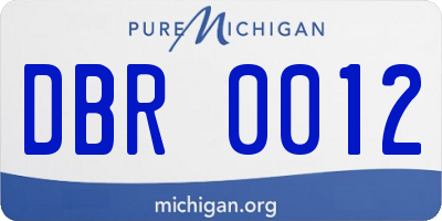 MI license plate DBR0012