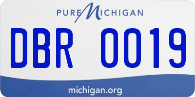 MI license plate DBR0019