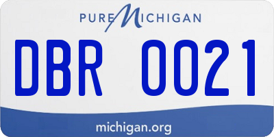 MI license plate DBR0021