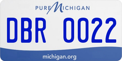MI license plate DBR0022