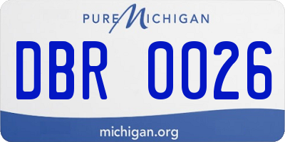 MI license plate DBR0026