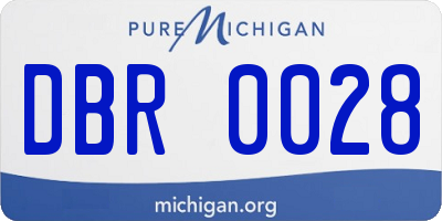 MI license plate DBR0028