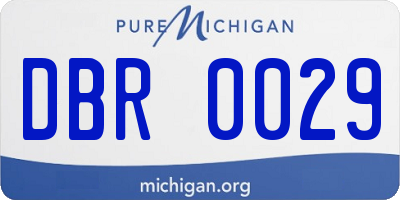MI license plate DBR0029